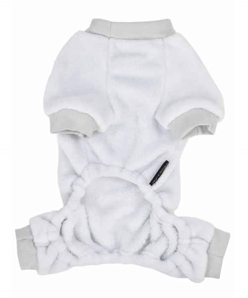 Parisian Pet Velour Pajama Cloud Gray for Dogs & Cats, Comfortable Pet Pajama Set, Cozy Dog Sleepwear, Gray