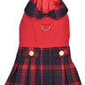 Parisian Pet Scottish Pleated Dress for Dogs and Cats, Holiday Apparel, Red and Blue
