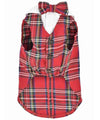 Parisian Pet Tartan Tuxedo White/Red
