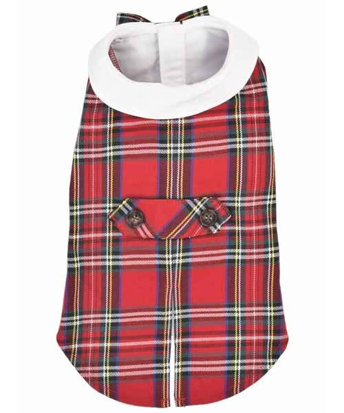 Parisian Pet Tartan Tuxedo White/Red