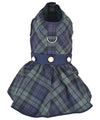Parisian Pet Scottish Taffeta Dress Dog T-Shirt-Green, Blue