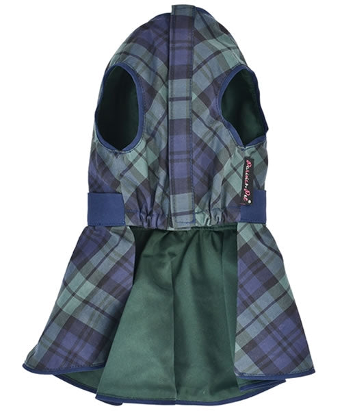 Parisian Pet Scottish Taffeta Dress Dog T-Shirt-Green, Blue