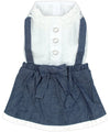 Parisian Pet Chambray Overall Dress-Blue