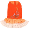Parisian Pet Color Block Garden Dress-Orange