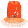 Parisian Pet Color Block Garden Dress for Dogs and Cats, Comfortable and Stylish, Summer Outfit, Orange
