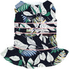 Parisian Pet Palm Leaves Dress Dog T-Shirt-Green, White