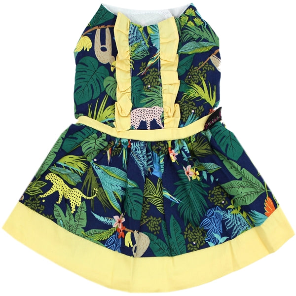 Parisian Pet Amazonia Dress for Dogs and Cats, Tropical Jungle Print - Saint Patricks Day