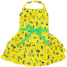 Parisian Pet Cactus Tiered Dress Dog & Cat Shirt – Tropical Summer Outfit – Yellow