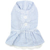 Parisian Pet Gingham Countryside Lace Dress Dog T-Shirt-Blue