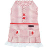 Parisian Pet Gingham Countryside Dress Dog T-Shirt-Red