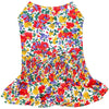 Parisian Pet Floral Artsy Dress Dog T-Shirt-Red, Yellow, Blue, White