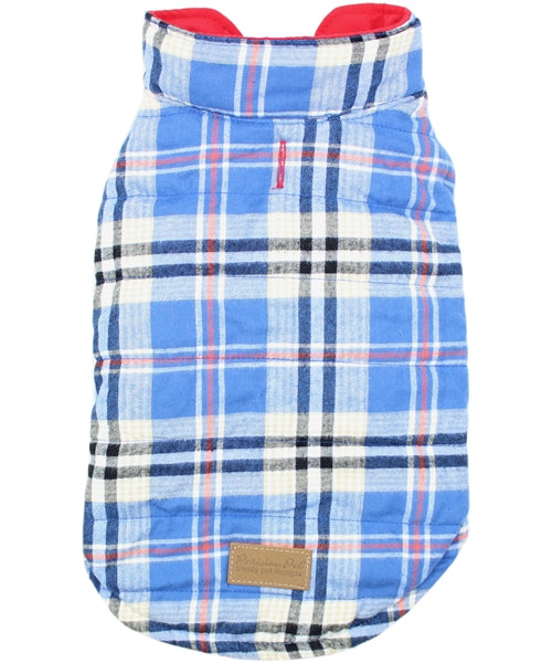 Parisian Pet Plaid Reversible Jacket for Dogs & Cats, Stylish Pet Outerwear, Warm Winter Dog Jacket,-Valentines Day