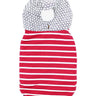 Parisian Pet Striped Pom Pom Hoodie, Red – Soft & Fashionable Pet Hoodie with Playful Pom Pom Design