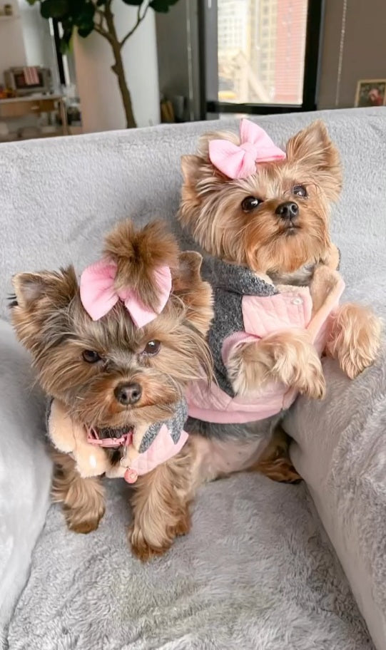 Parisian Pet Fancy Flower Quilted Jacket