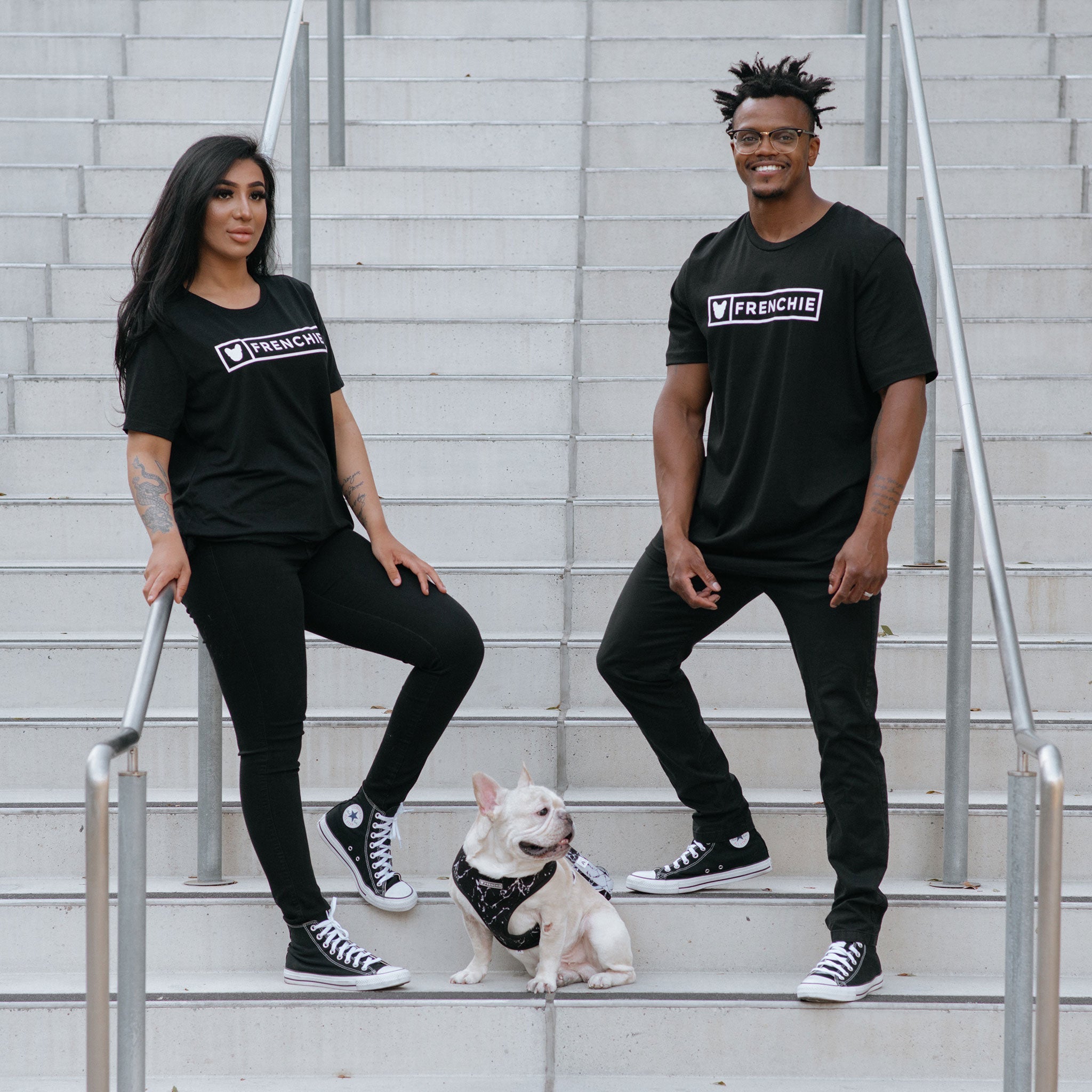Frenchie Womens Tee - Black