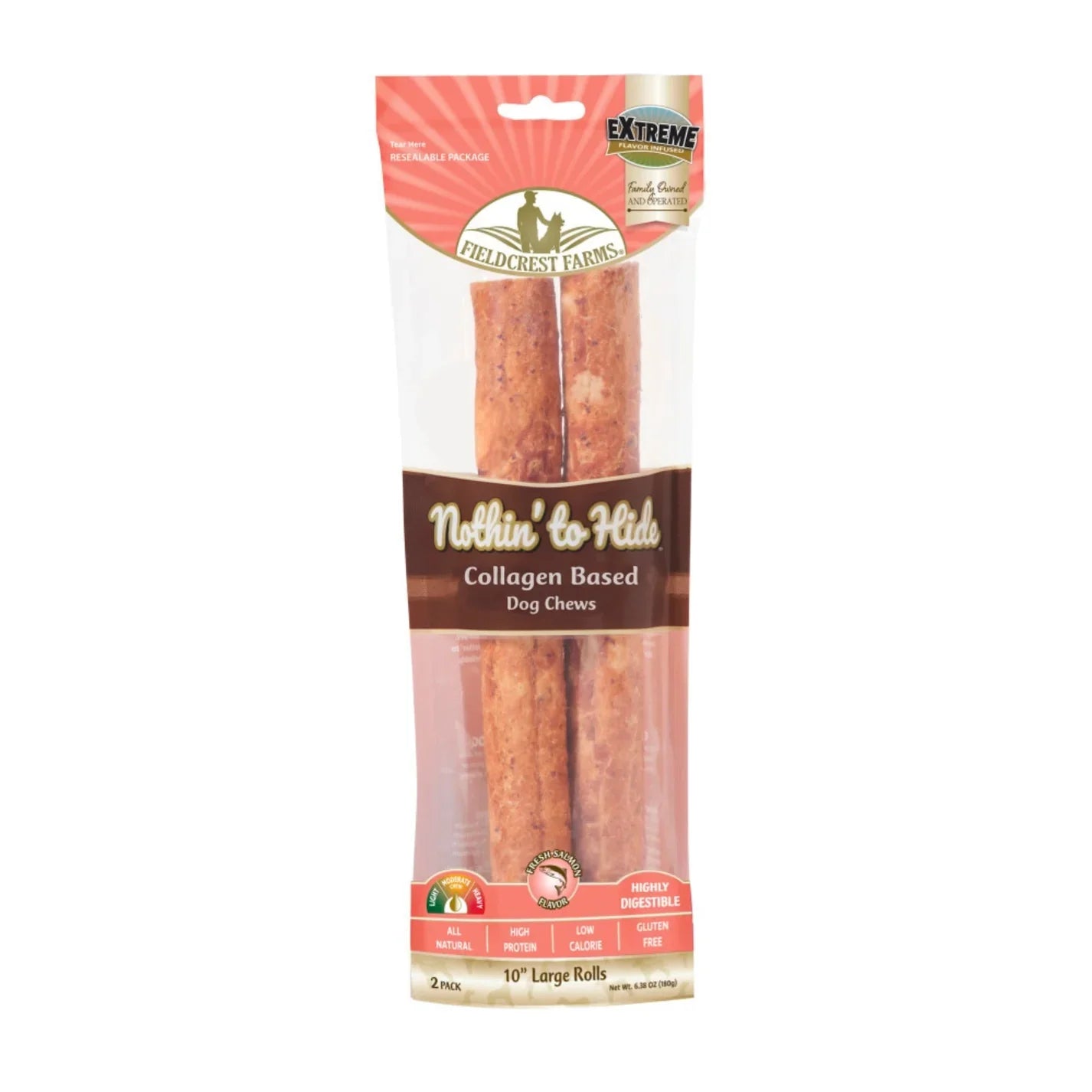 Nothin to Hide Large Roll Salmon (10inch 2pk) (6.38oz)