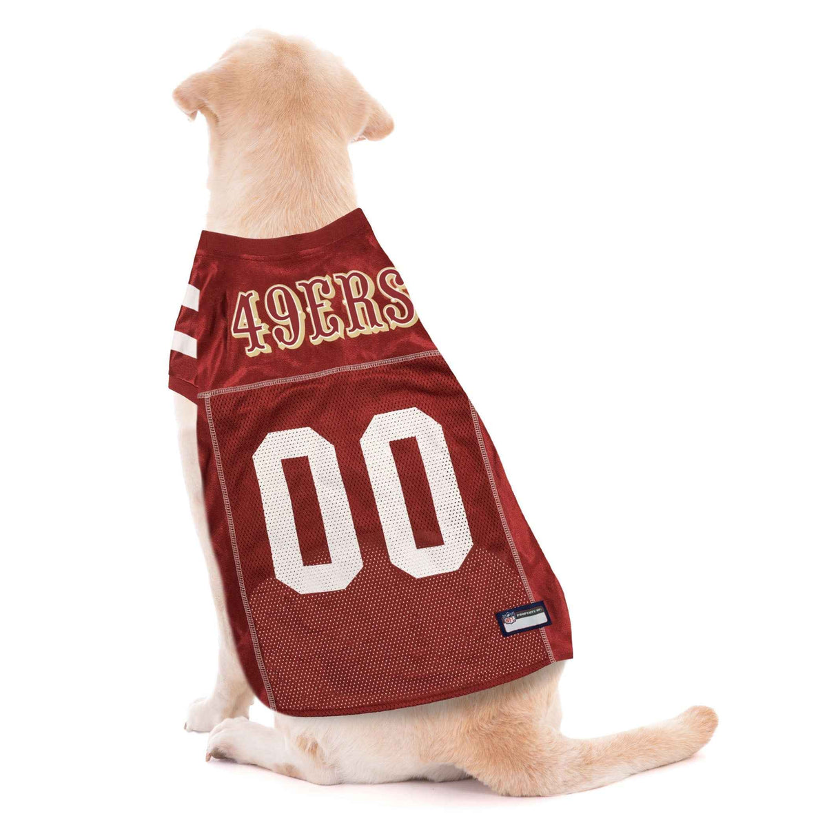 NFL San Francisco 49ers Striped Mesh Pet Jersey