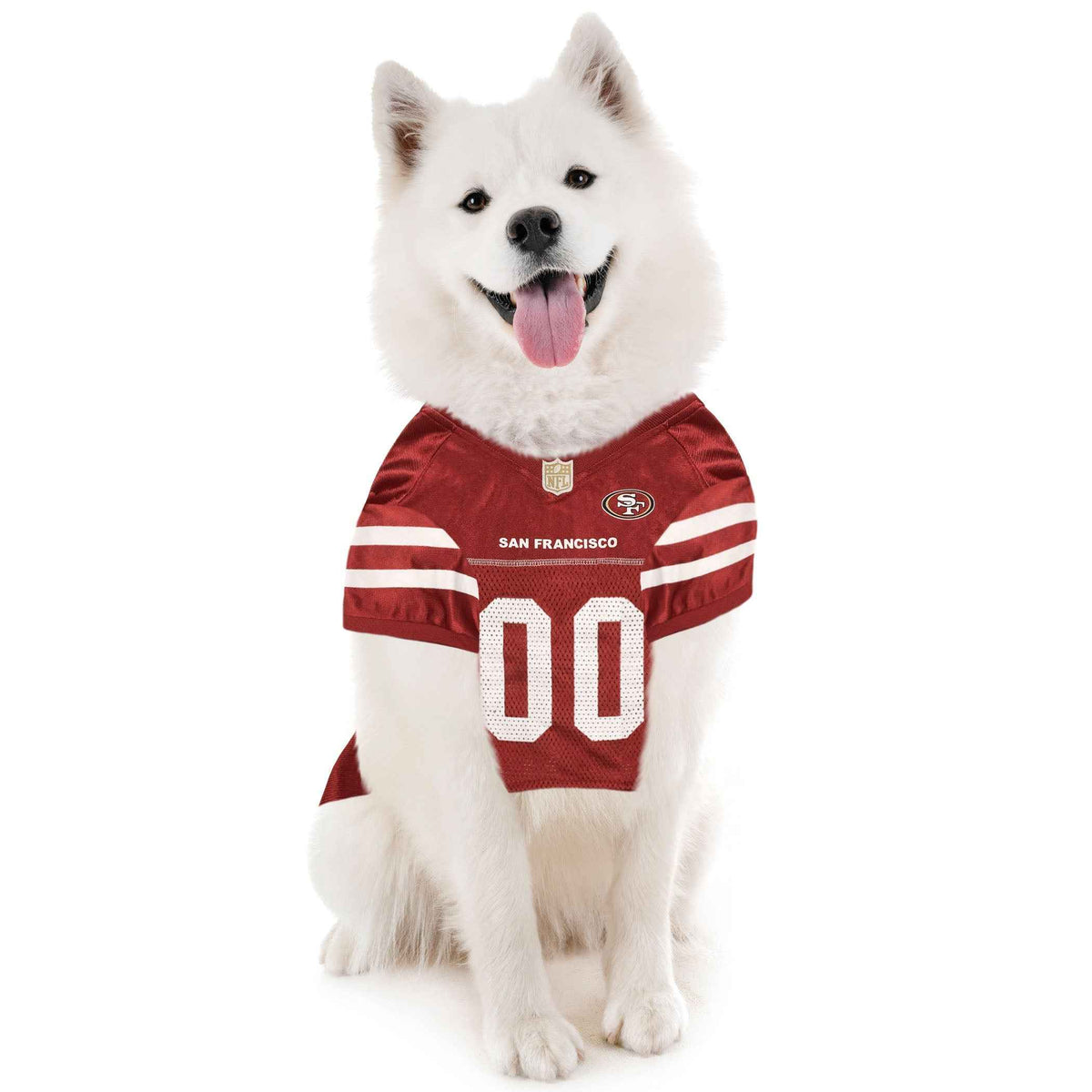 NFL San Francisco 49ers Striped Mesh Pet Jersey