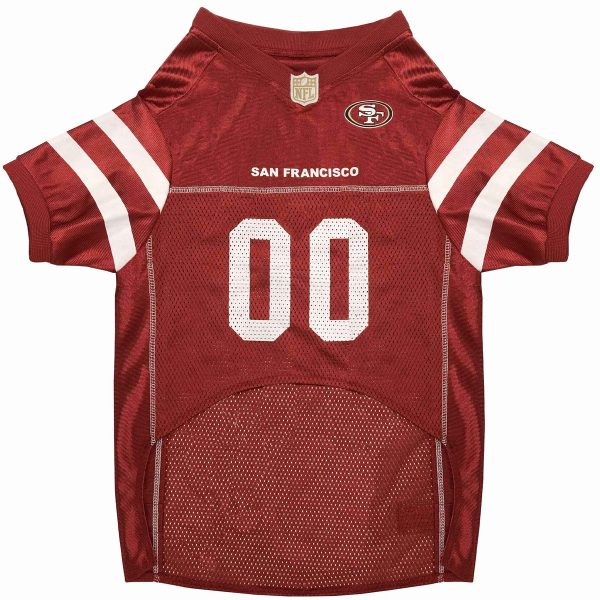 NFL San Francisco 49ers Striped Mesh Pet Jersey