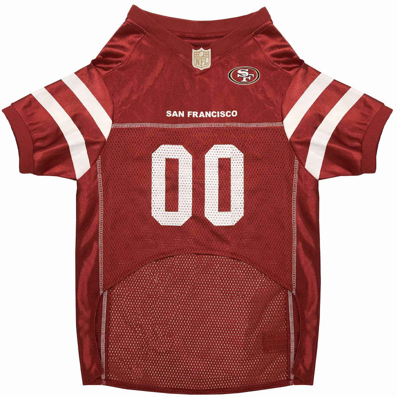 NFL San Francisco 49ers Striped Mesh Pet Jersey