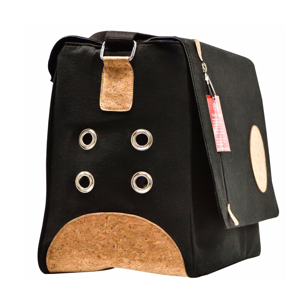 SAUVIGNON BARC MESSENGER COTTON CANVAS & CORK: LIME/BROWN