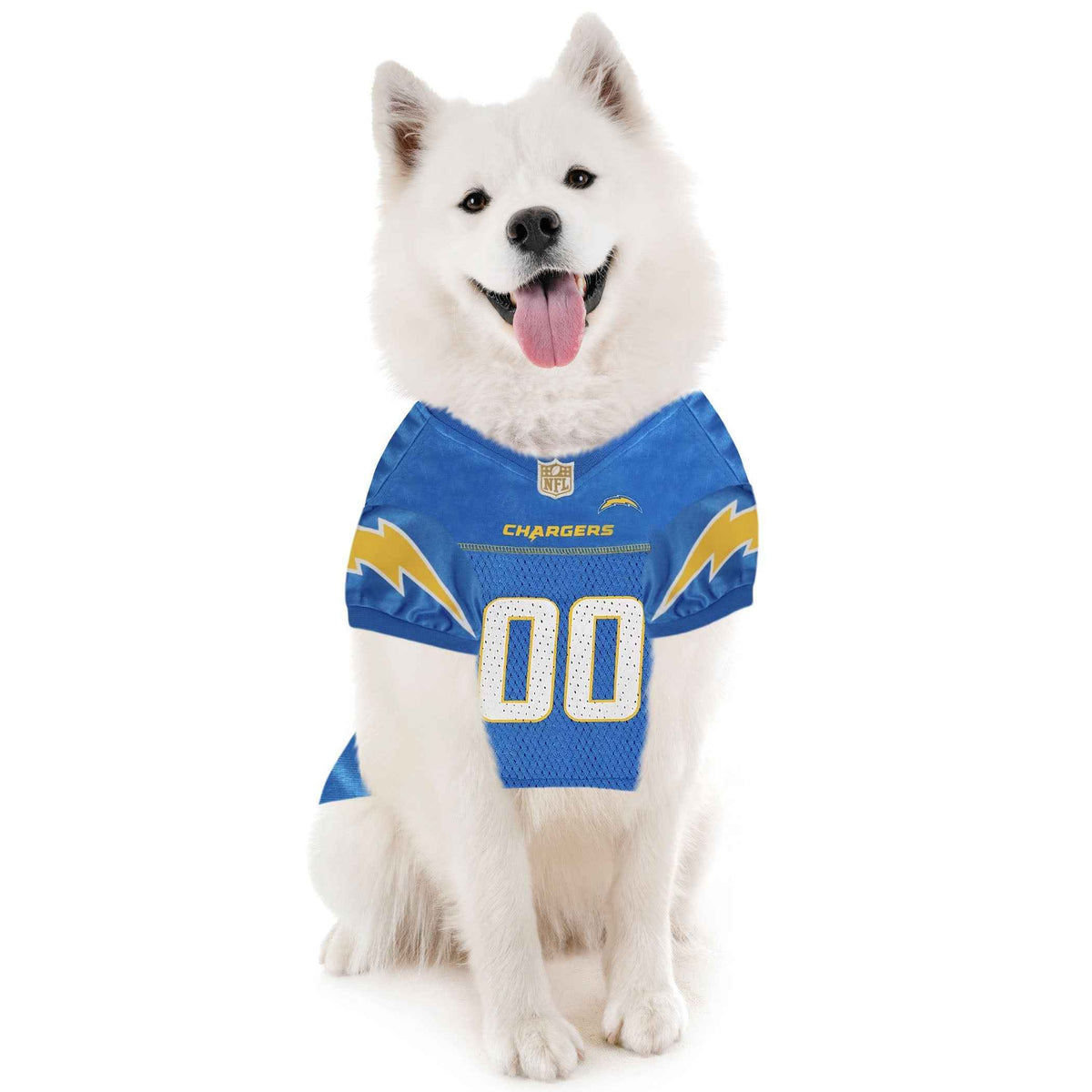 NFL Los Angeles Chargers Striped Mesh Pet Jersey
