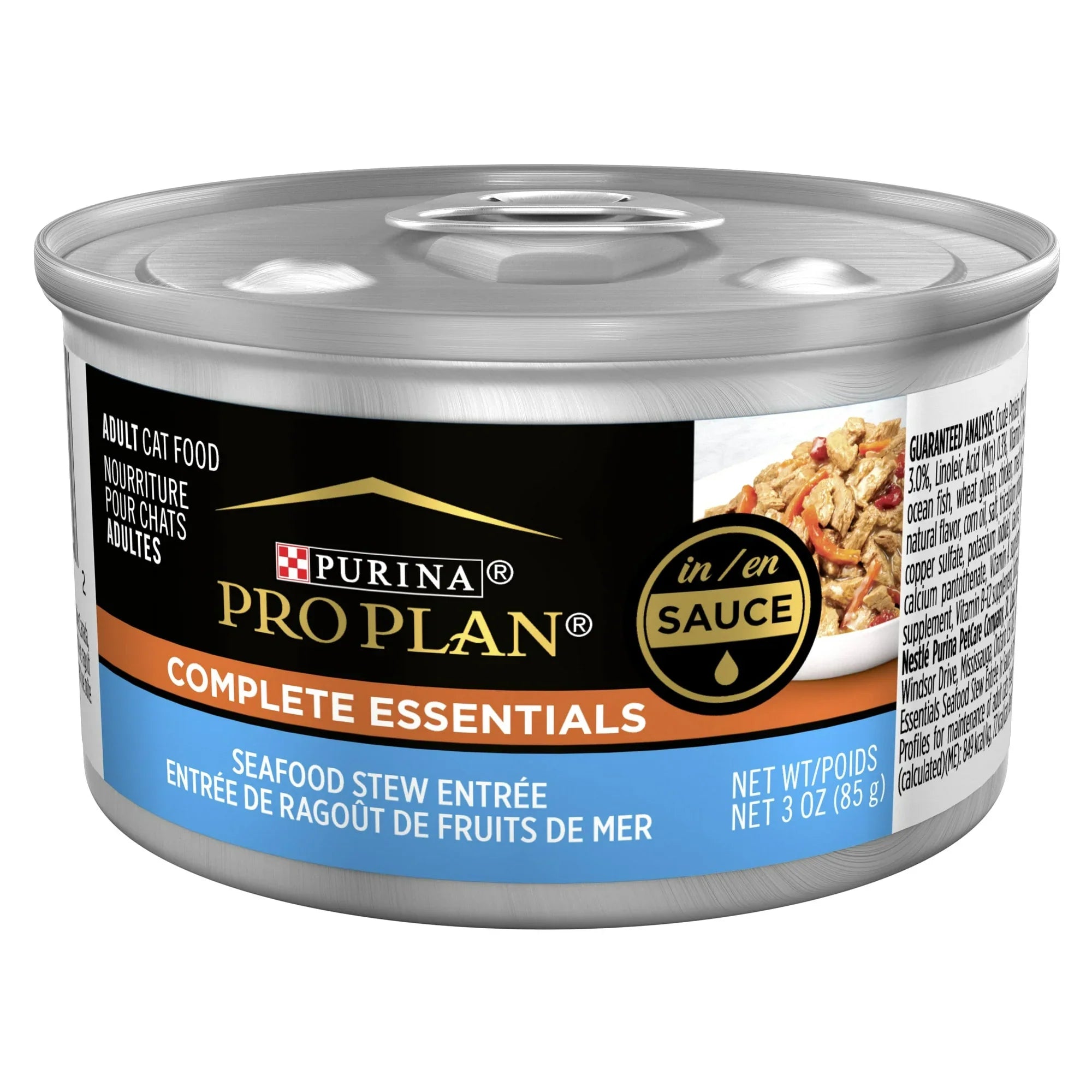 Pro Plan Complete Essentials Seafood Stew Entre In Sauce Wet Cat Food (3oz)