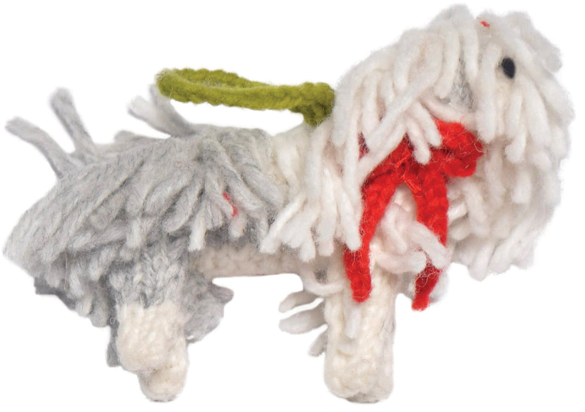 Chilly Dog Sheepdog Wool Ornament