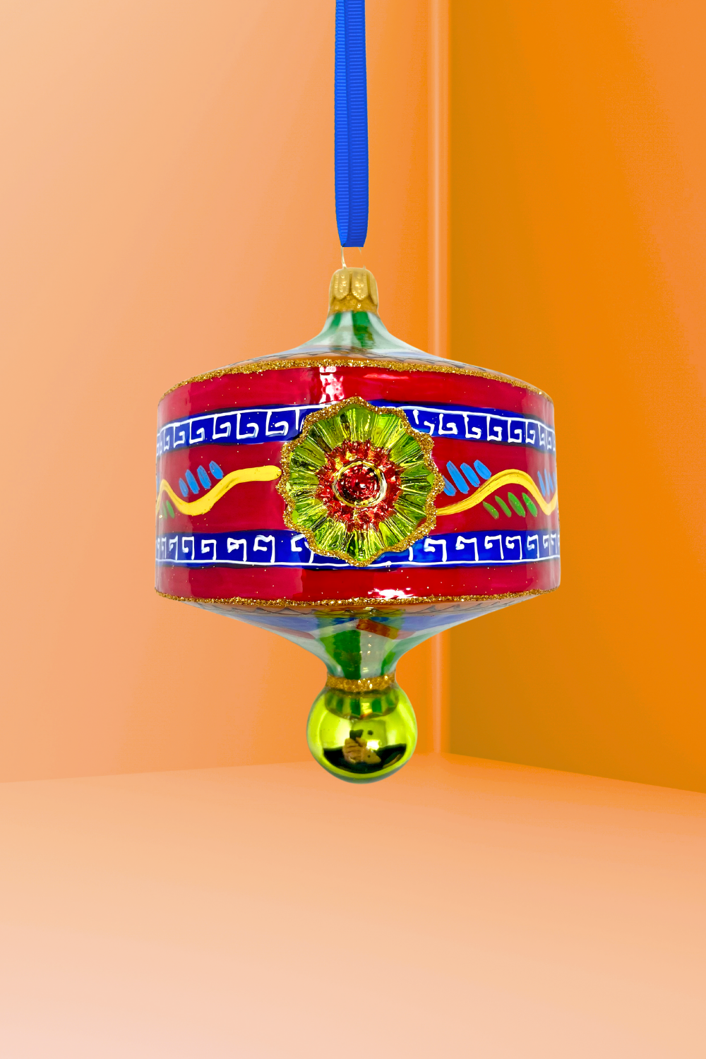 Sinfonia Lantern Glass Christmas Ornament