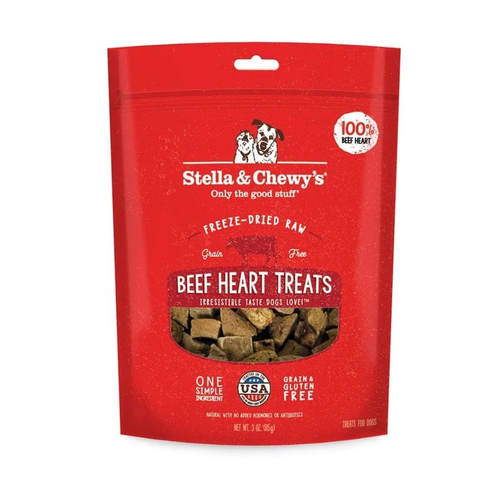 Stella & Chewys Freeze Dried Beef Heart Dog Treat (3oz)