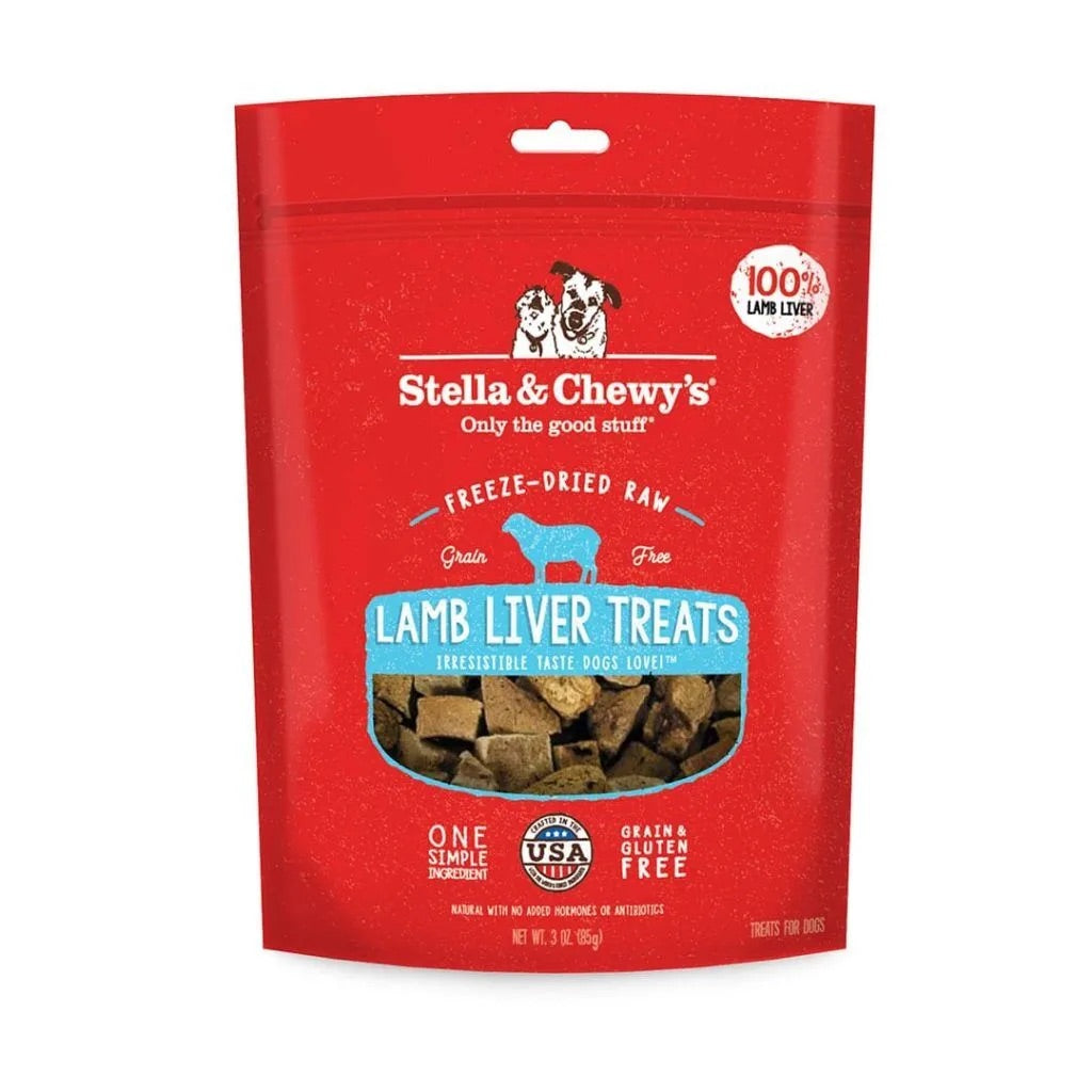 Stella & Chewys Freeze Dried Lamb Liver Dog Treat (3oz)