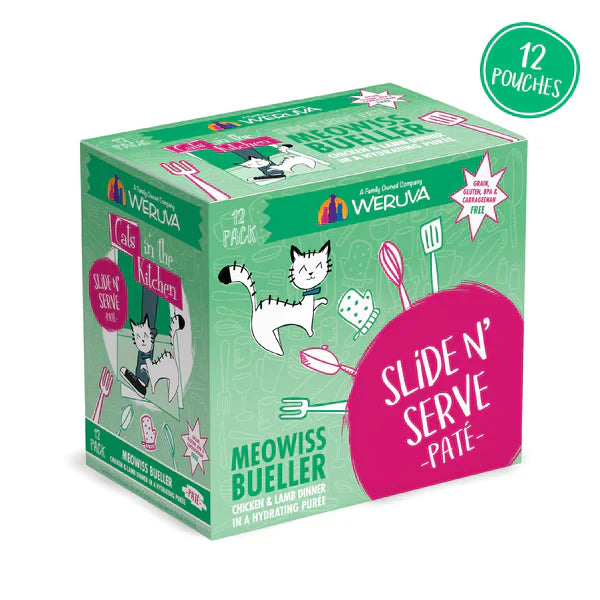 Cats in the Kitchen Pat Slide N Serve Meowiss Bueller Chicken & Lamb Dinner in a Hydrating Pure (3oz)