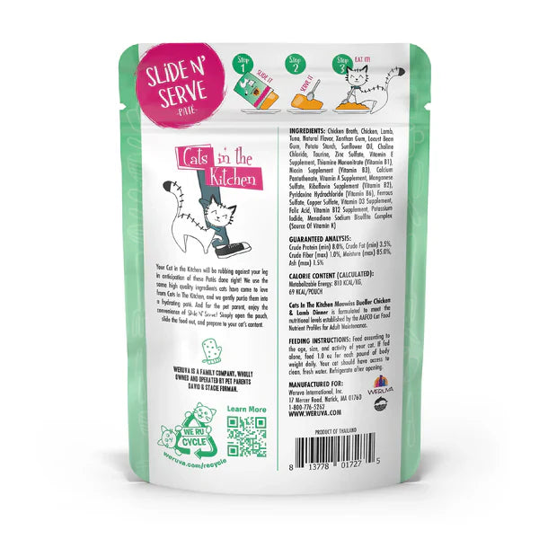 Cats in the Kitchen Pat Slide N Serve Meowiss Bueller Chicken & Lamb Dinner in a Hydrating Pure (3oz)