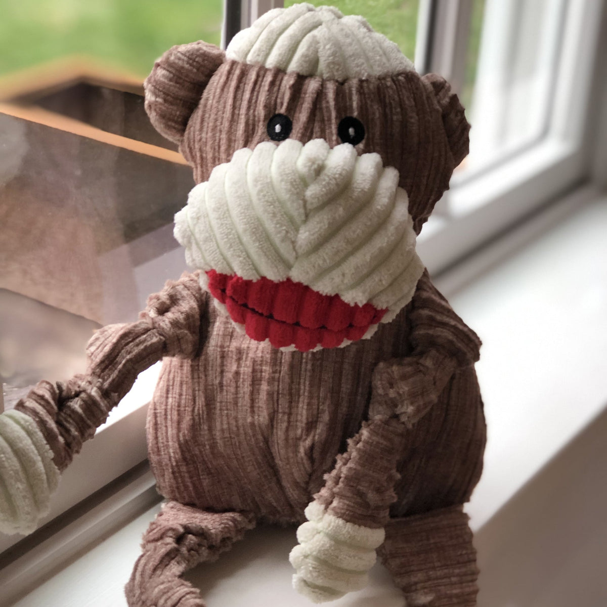 Stuey Sock Monkey Knottie Plush Dog Toy