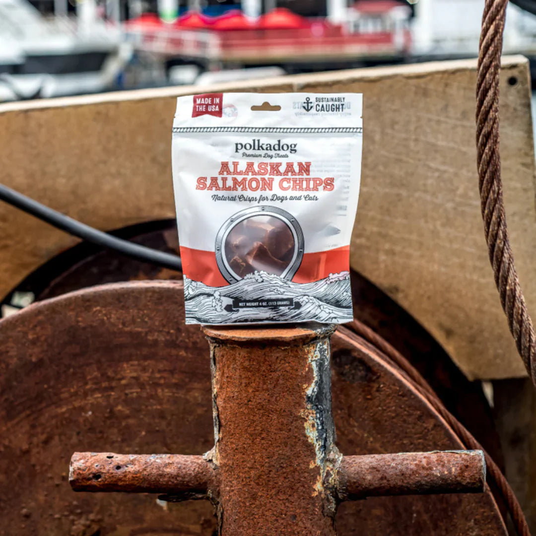 Polkadog Alaskan Salmon Chips (4oz) - HT Animal Supply