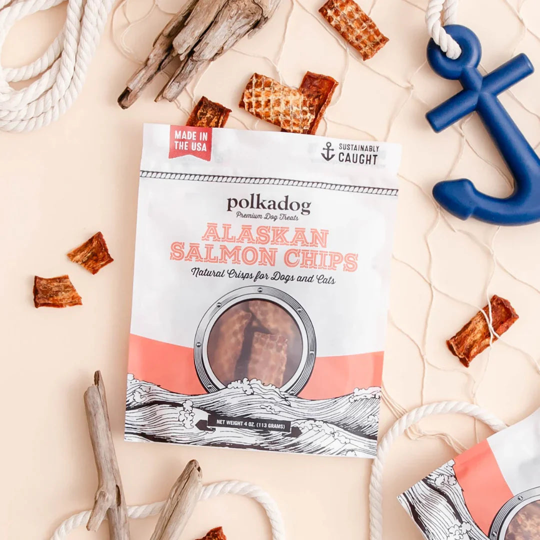 Polkadog Alaskan Salmon Chips (4oz) - HT Animal Supply