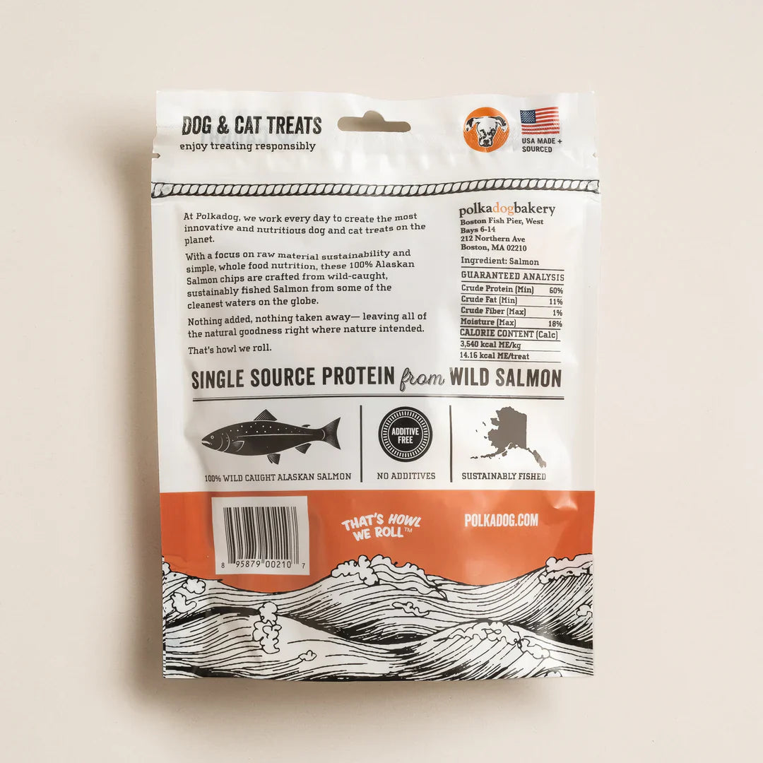 Polkadog Alaskan Salmon Chips (4oz) - HT Animal Supply