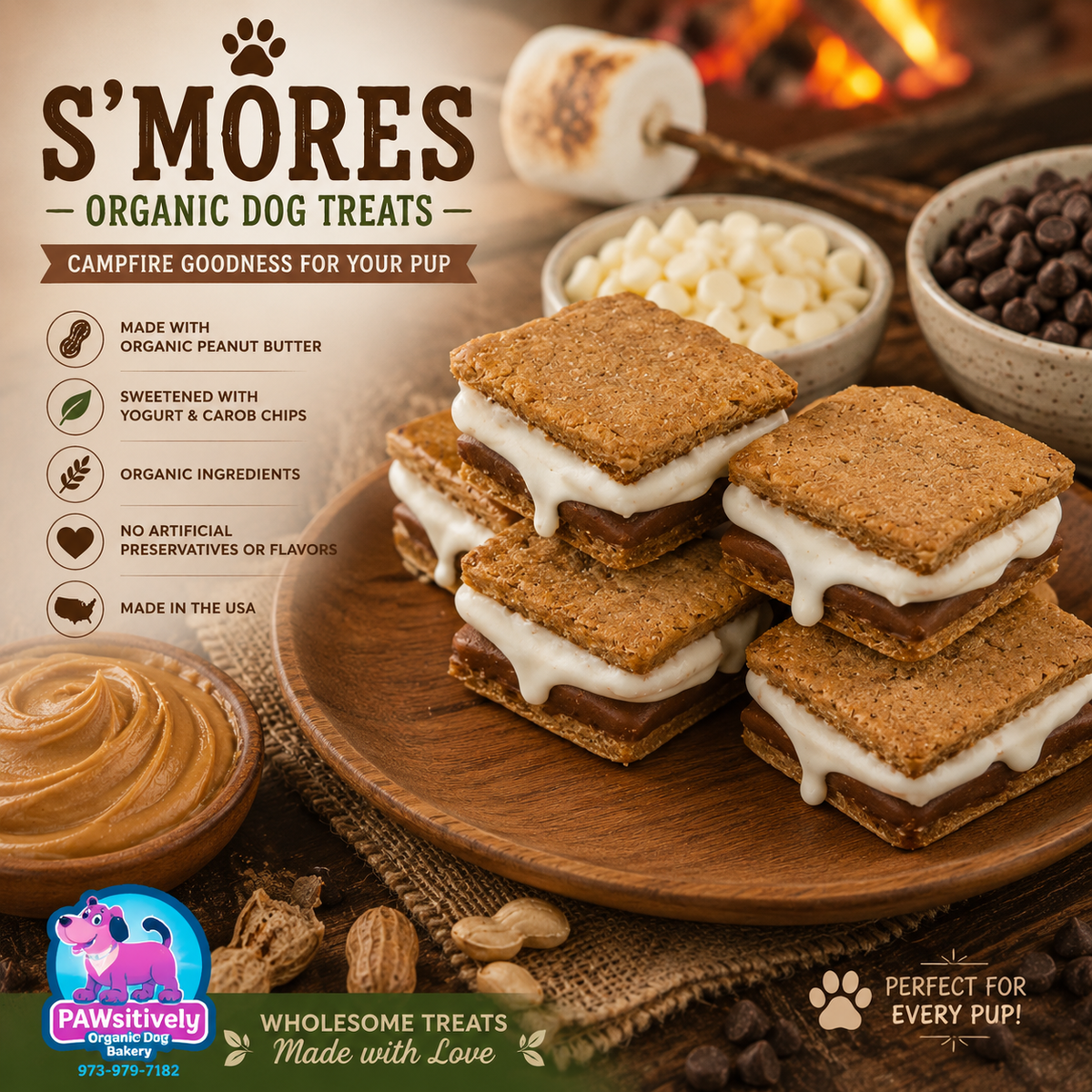 PAWsitively Organic Smores Dog Treats