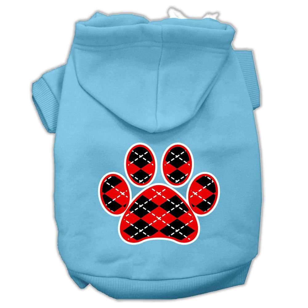 As You Wish Apparel – Red Argyle Paw Pet Hoodie