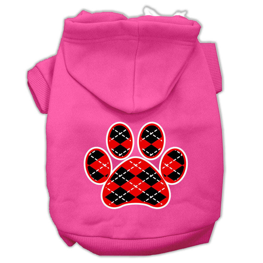 As You Wish Apparel – Red Argyle Paw Pet Hoodie
