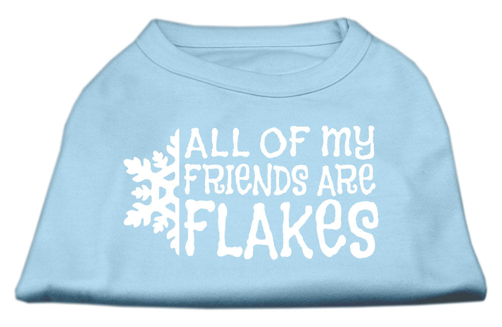 As You Wish Apparel – Christmas Screenprinted Dog Shirt, "All My Friends Are Flakes"