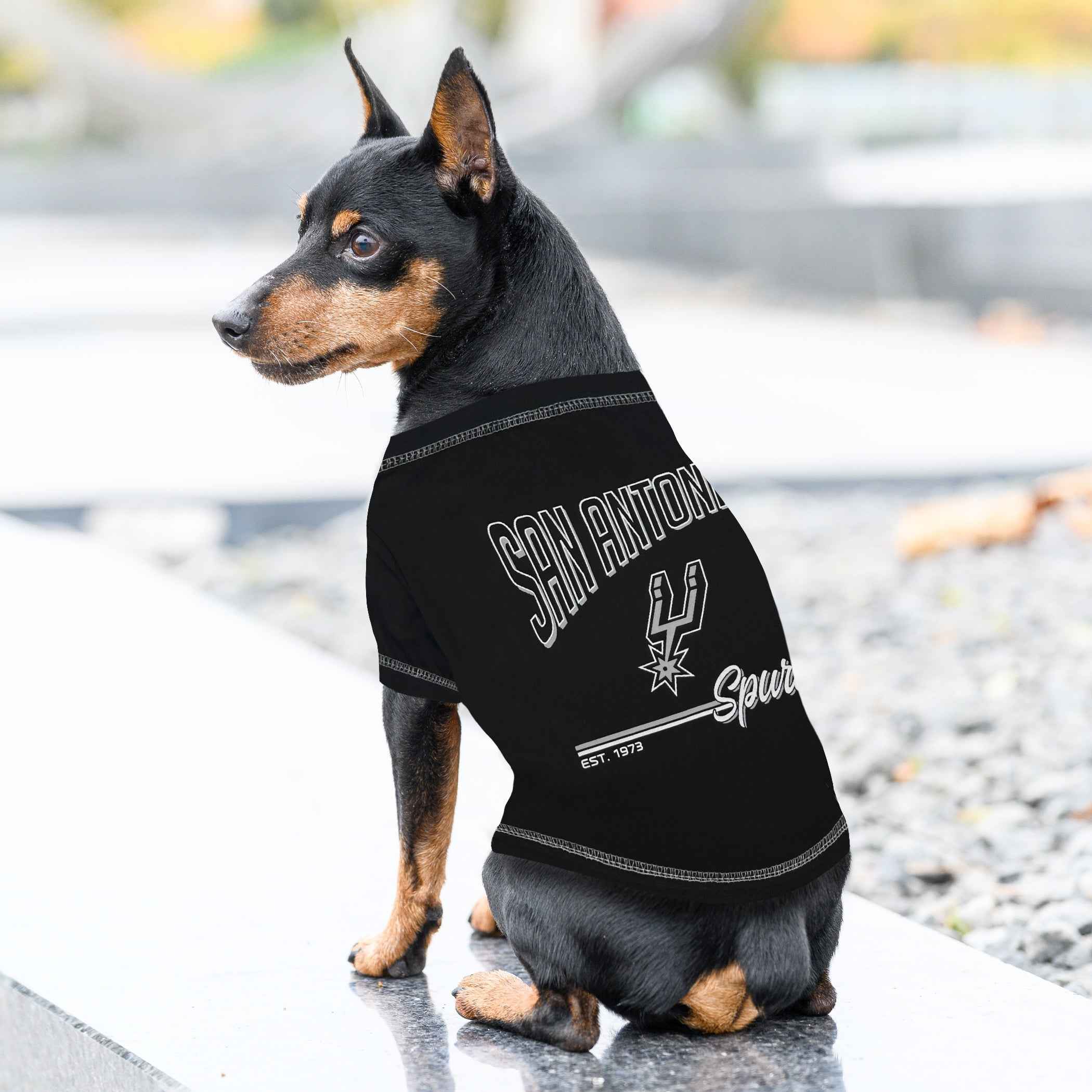 NBA San Antonio Spurs Bold City Text Dog T-Shirt