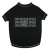NBA San Antonio Spurs Striped Text Dog T-Shirt