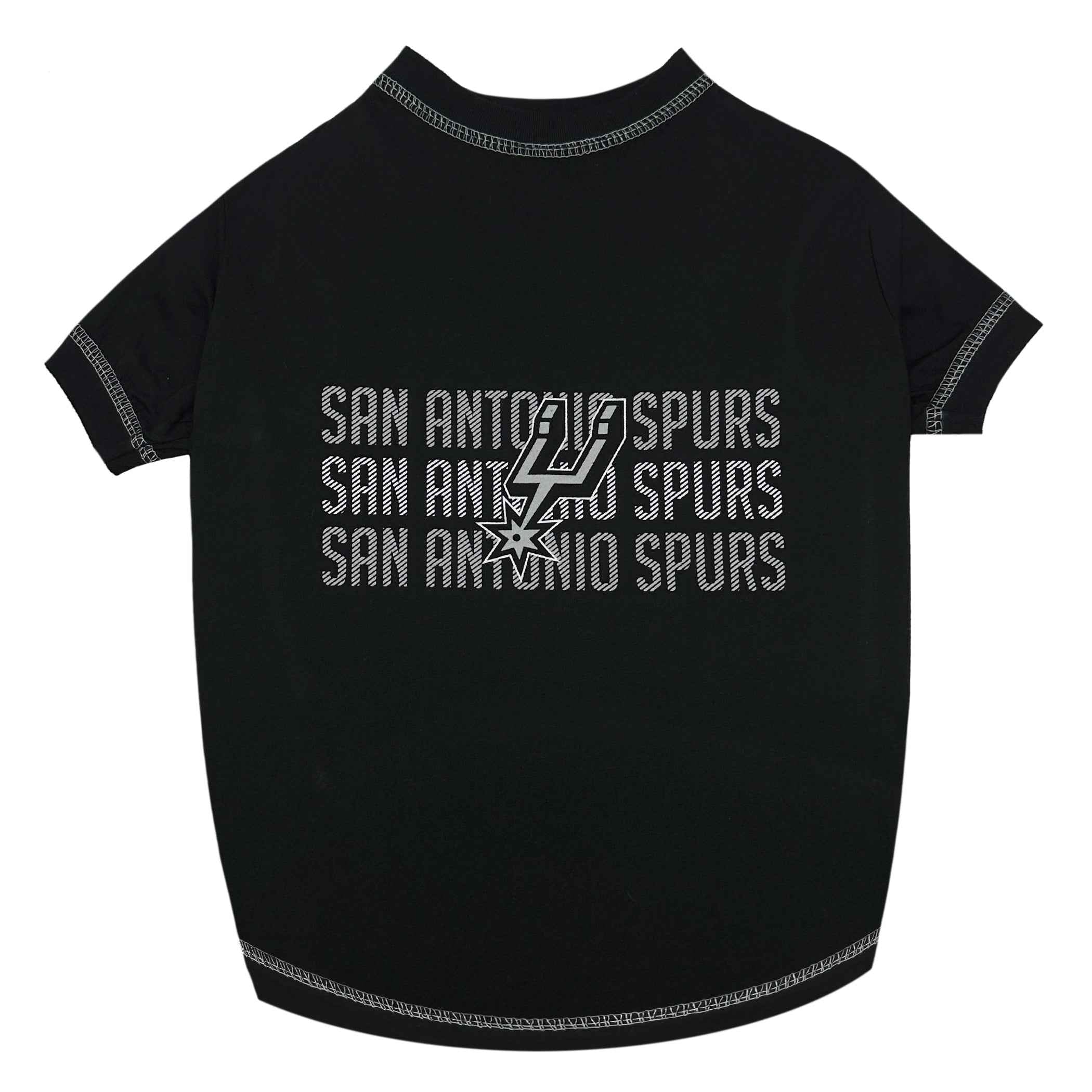 NBA San Antonio Spurs Striped Text Dog T-Shirt