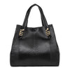 Allysa Payne Large Black Python Shopper Bag