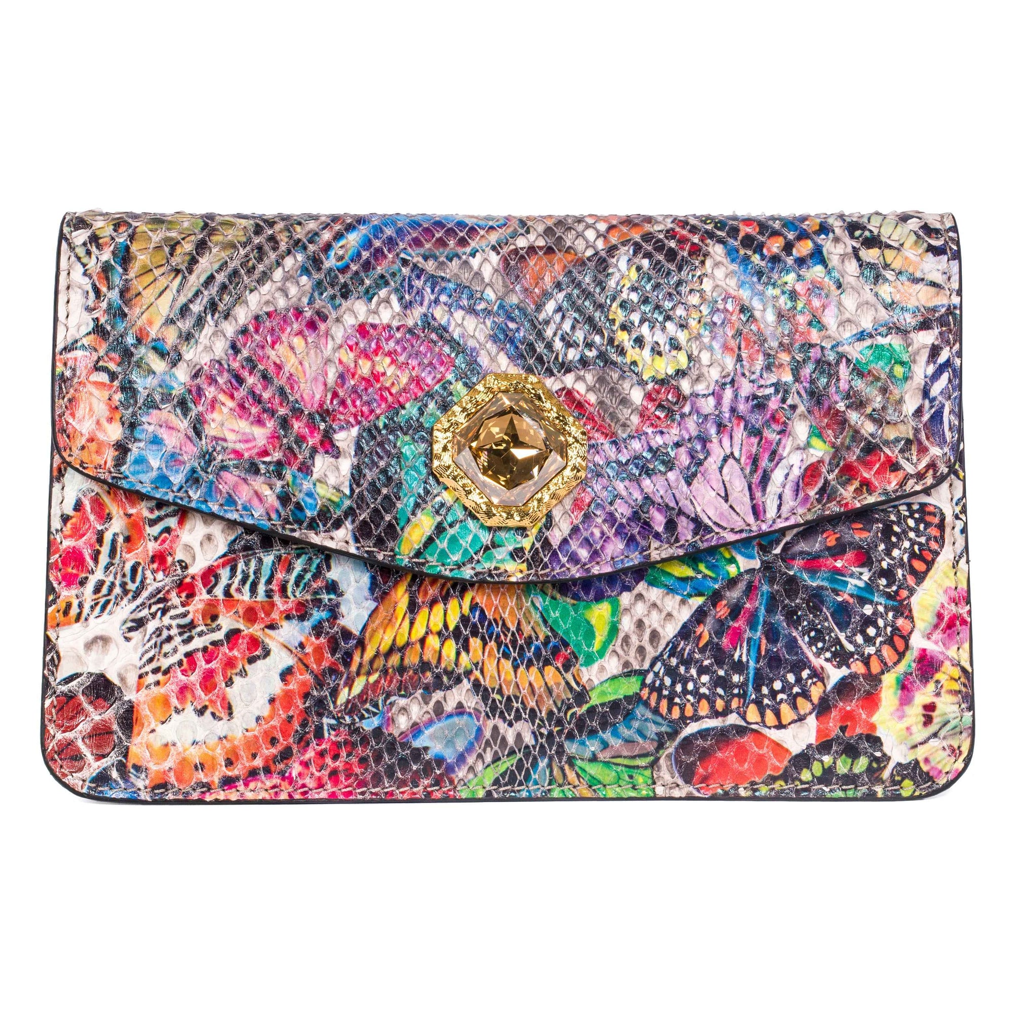 Allysa Payne Butterfly Clutch With Custom Swarovski Stone