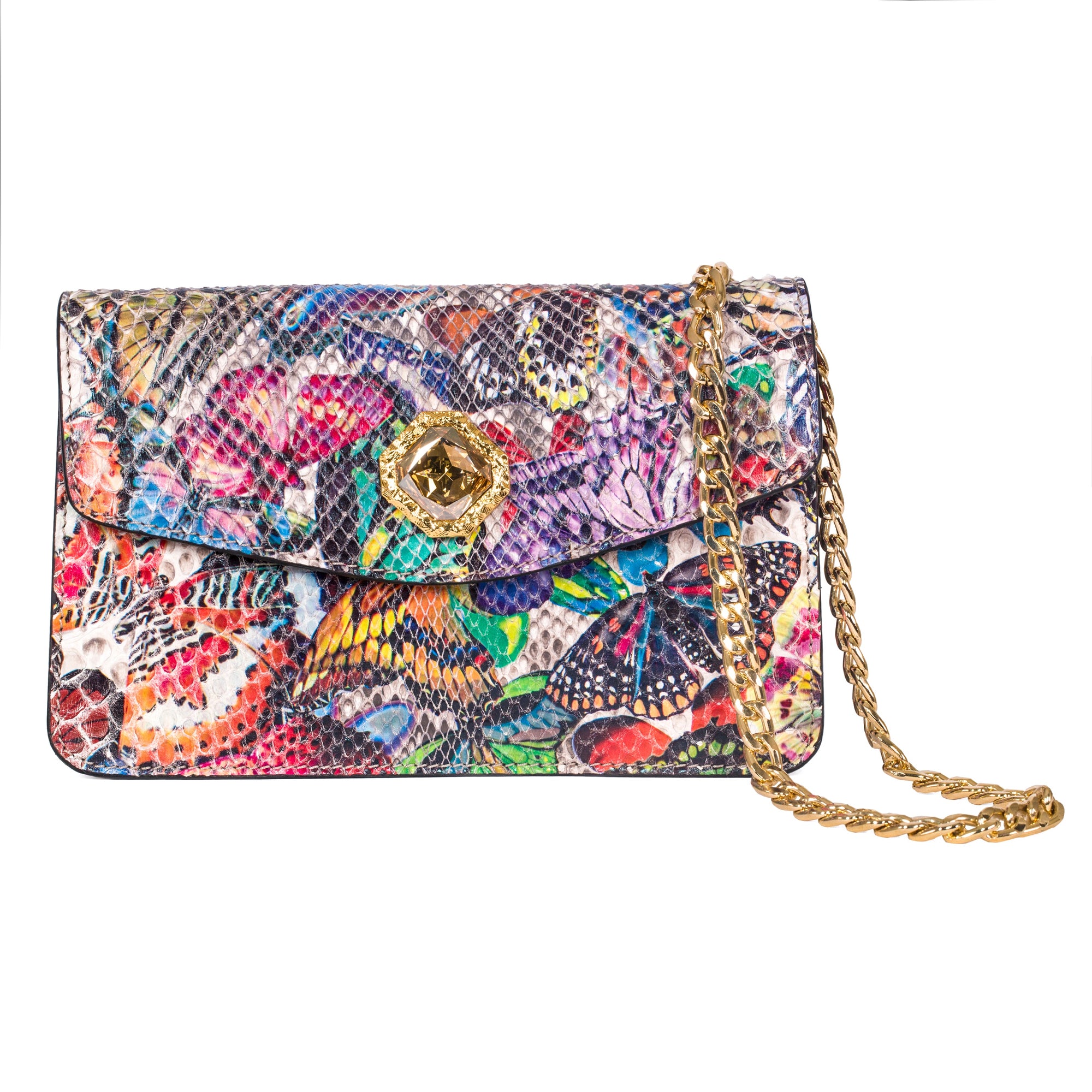 Allysa Payne Butterfly Clutch With Custom Swarovski Stone