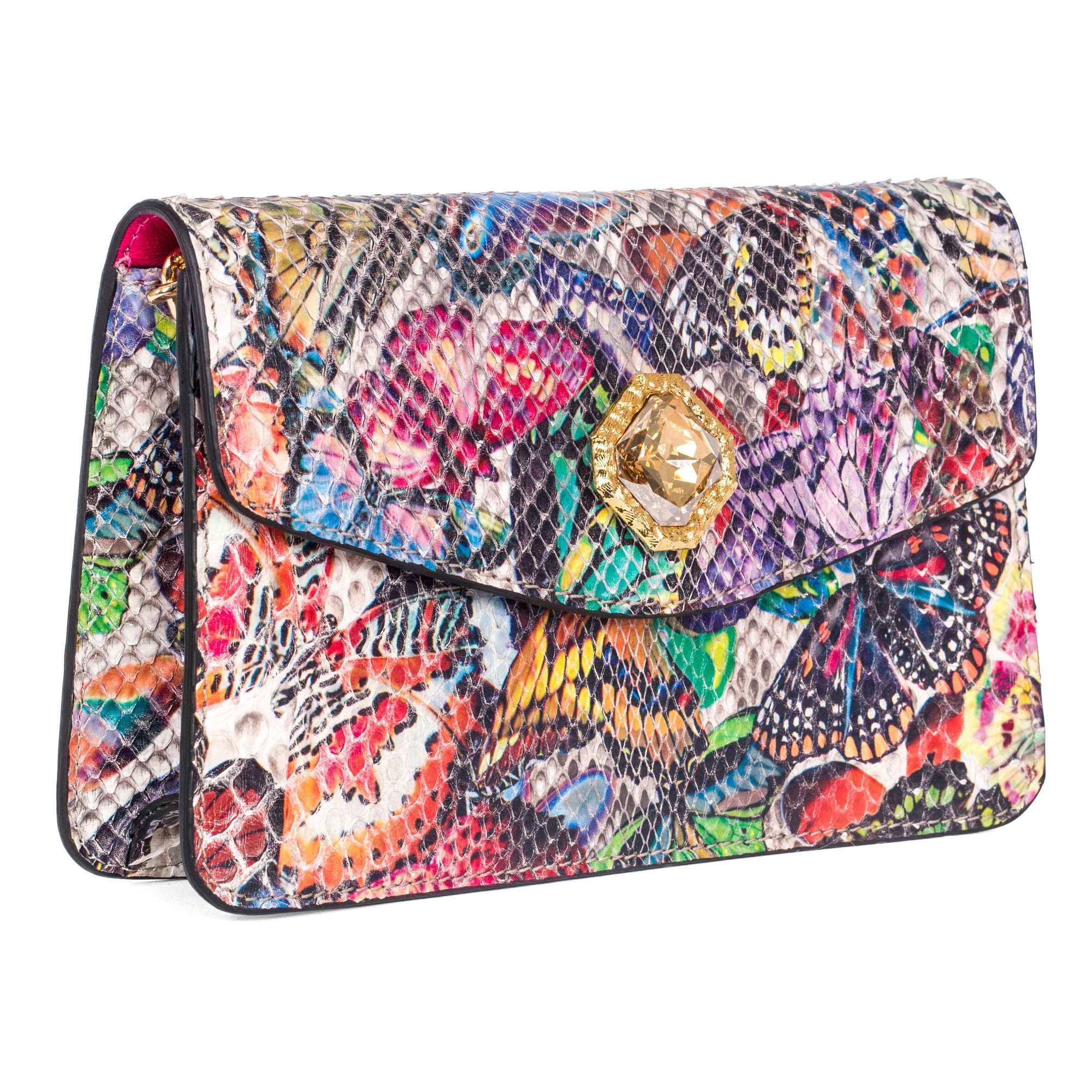 Allysa Payne Butterfly Clutch With Custom Swarovski Stone