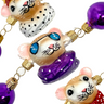 Christmas Mouse Glass Tree Garland