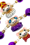 Christmas Mouse Glass Tree Garland